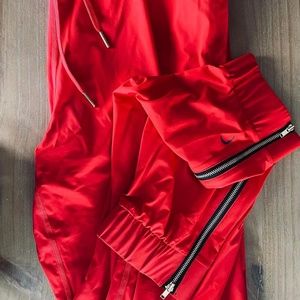 ZYIA Red Everywhere Zipper Joggers